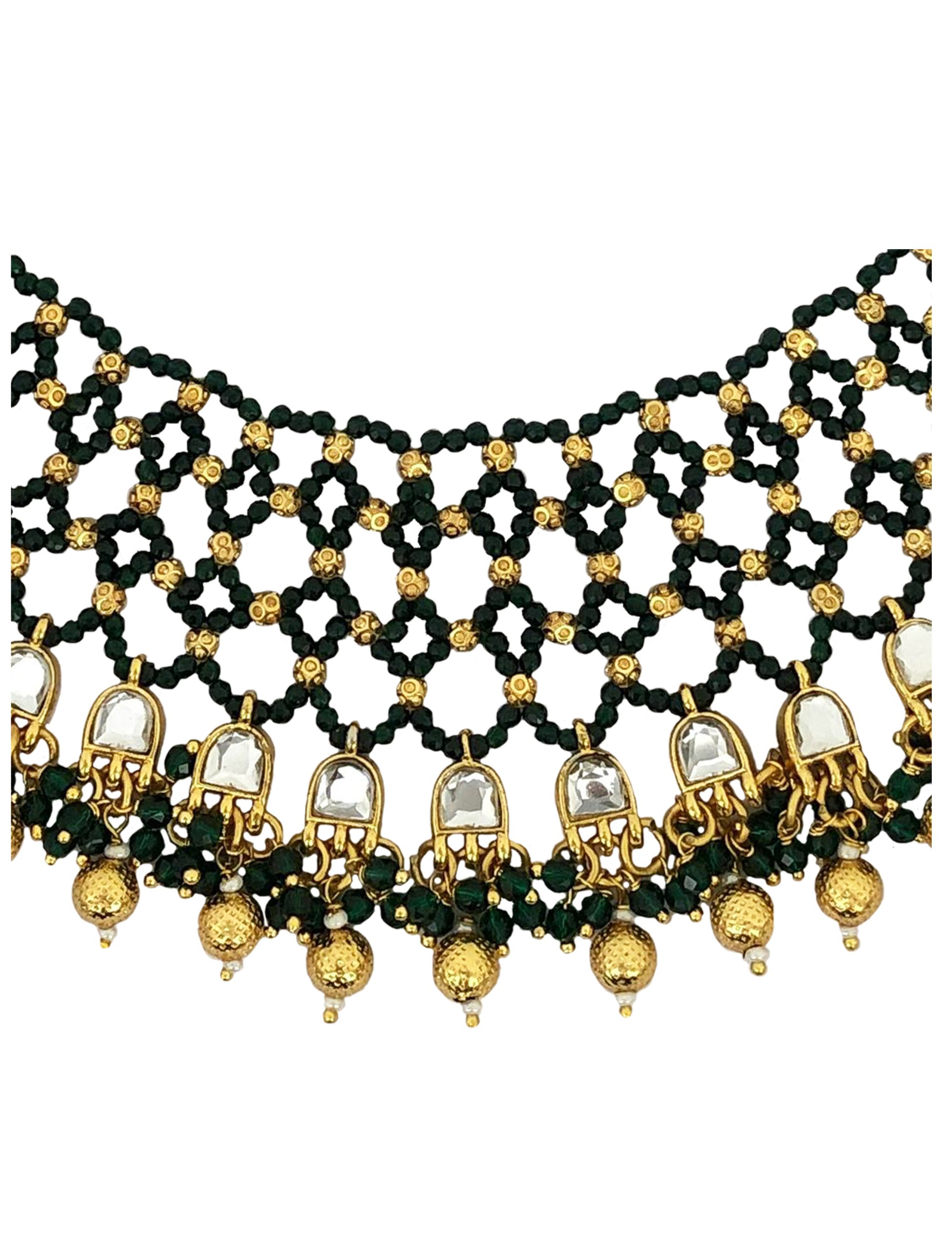 Charming Navratri Necklaces in Aqua - Image 3
